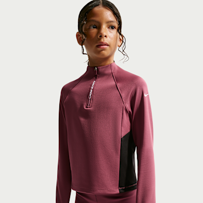 Nike Pro Older Kids' (Girls') Dri-FIT Half-Zip Long Sleeve. Nike LU